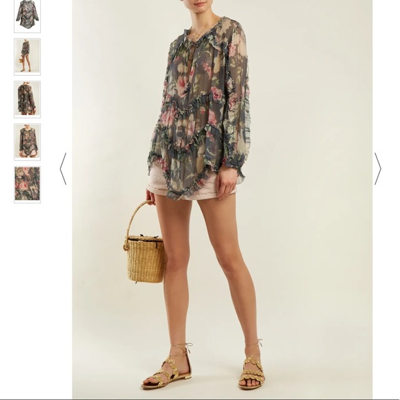 SOLD/ZIMMERMANN Iris floral-printed sheer-top - Picture 4 of 8